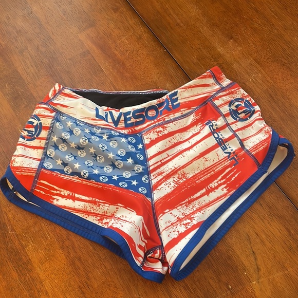 livesore Pants - Livesore workout shorts /American flag